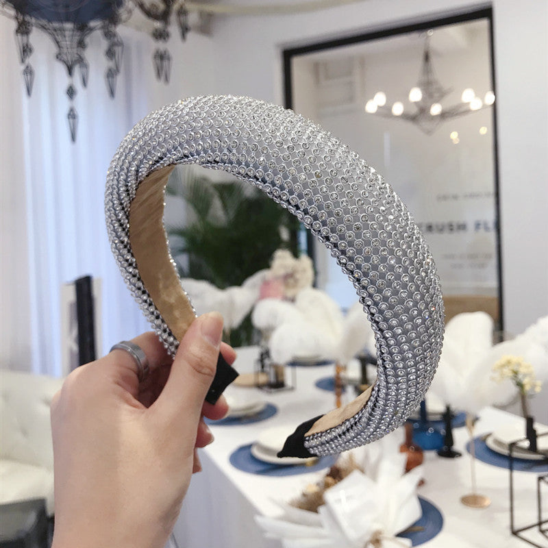 Hair Accessories Headband Alloy Diamond-studded Super Flash Sponge Light Board Headband