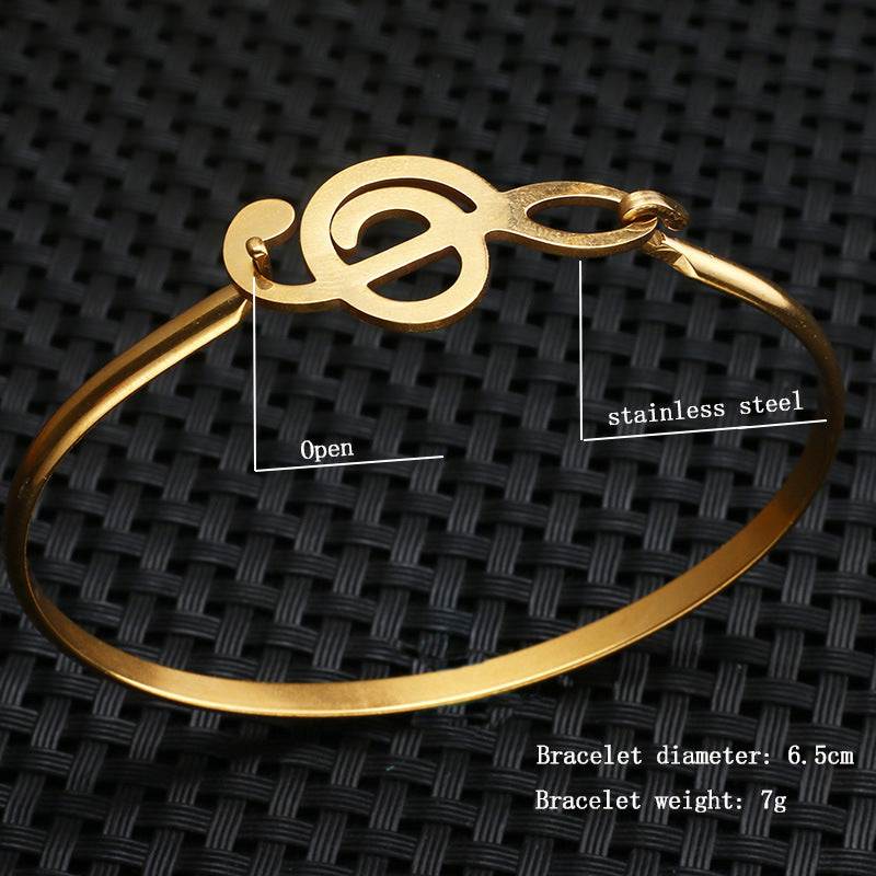 music note treble clef shape bracelets