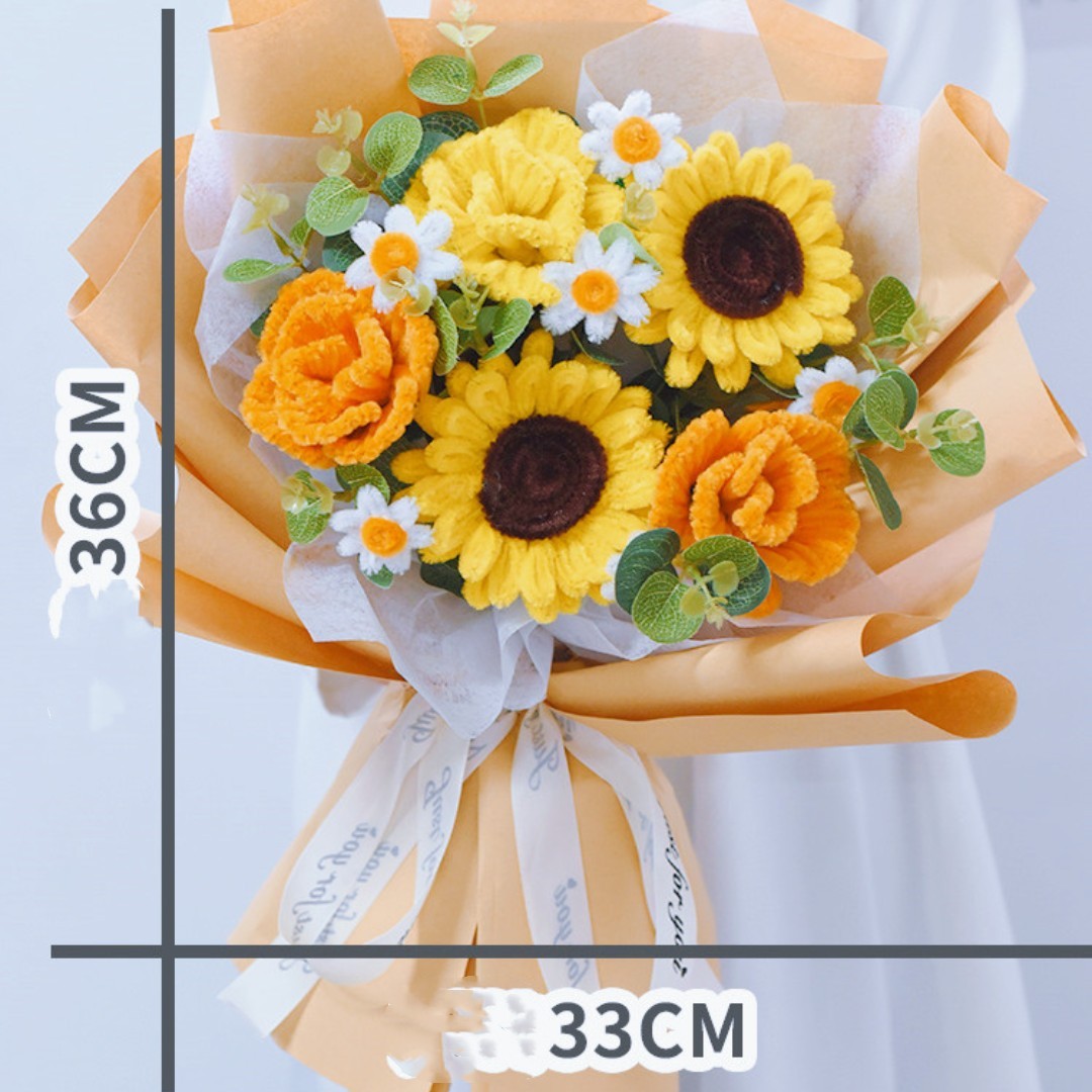 DIY Twist Stick Creative Sunflower Bouquet Homemade Material Pack