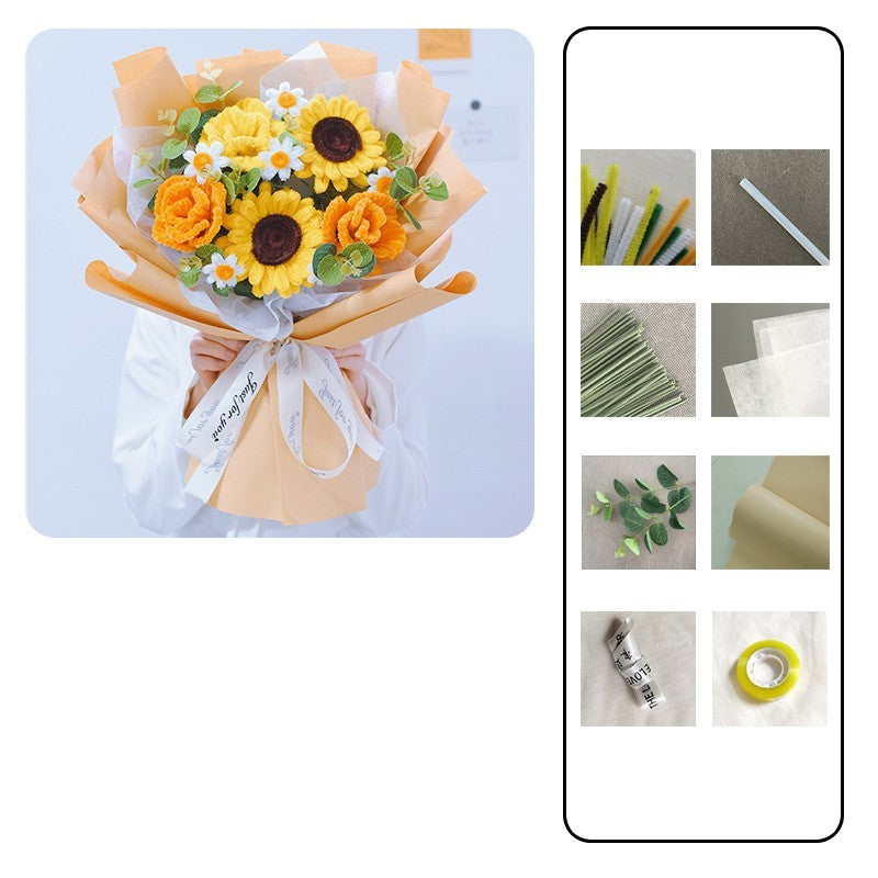 DIY Twist Stick Creative Sunflower Bouquet Homemade Material Pack