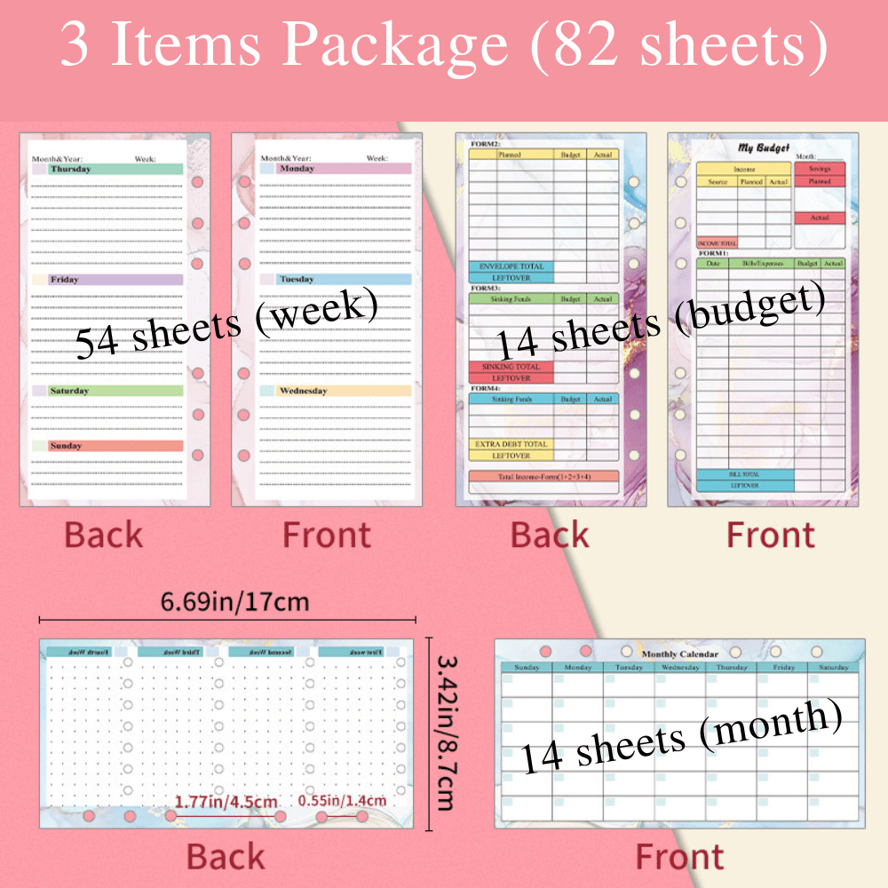 Adding Contents of Budget Binder - Packages/Planners