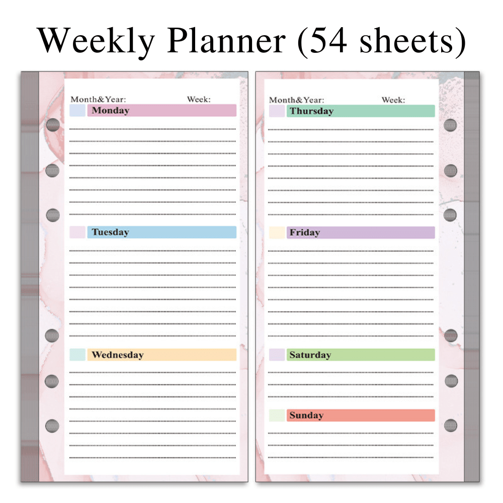 A6 Contents - Packages / Planners (LOWER PRICE if buy with Budget Binder)