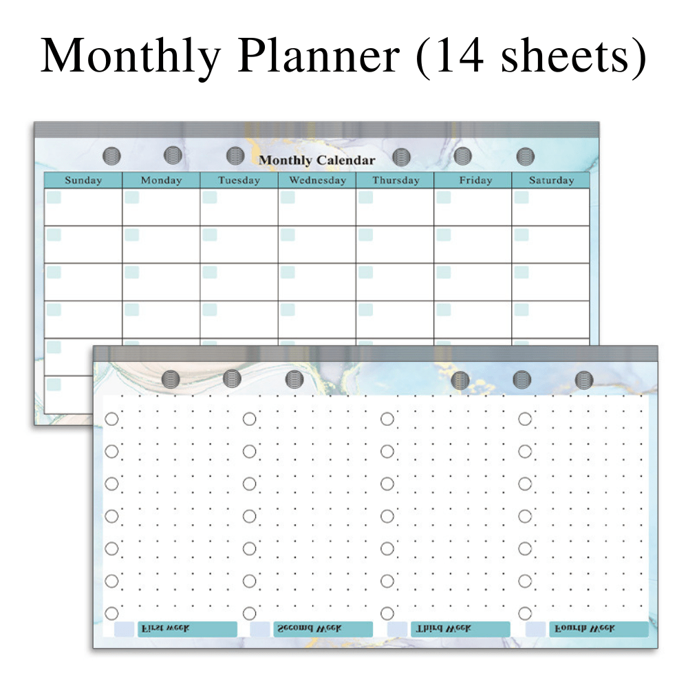 A6 Contents - Packages / Planners (LOWER PRICE if buy with Budget Binder)