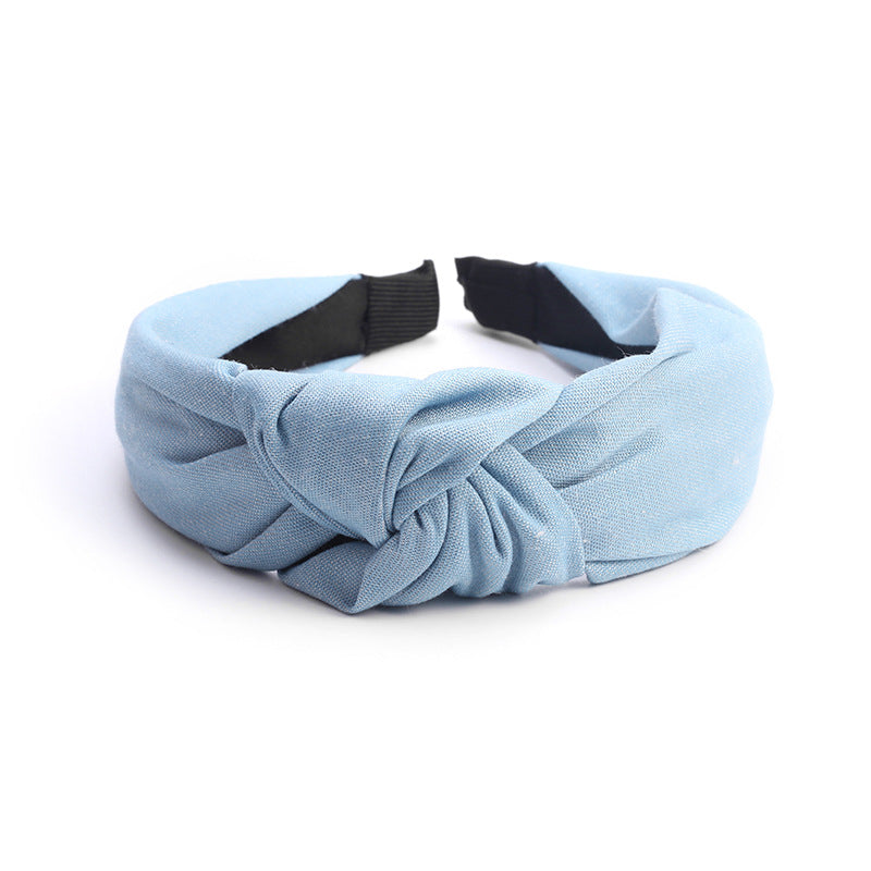 Denim art knotted headband