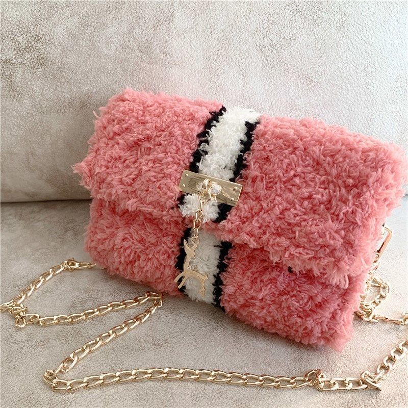 DIY Hand-Woven Fleece Line Grid Plush Material Pack