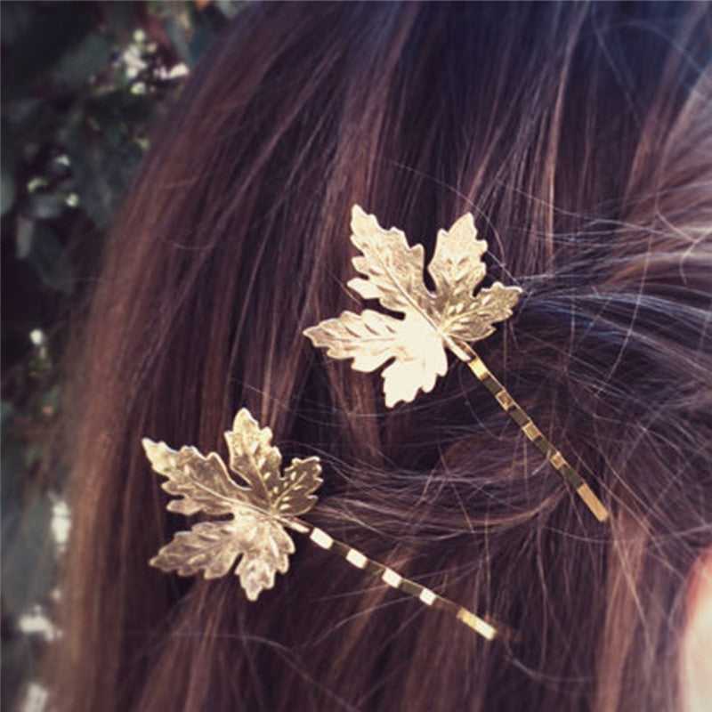 1 Pcs Fashion Metal Leaf Shape Hair Clip Barrettes