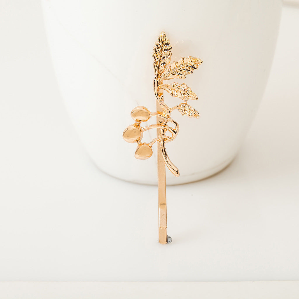 1 Pcs Fashion Metal Leaf Shape Hair Clip Barrettes