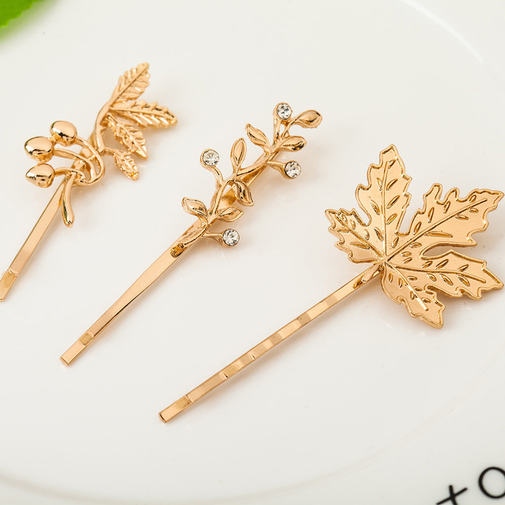 1 Pcs Fashion Metal Leaf Shape Hair Clip Barrettes