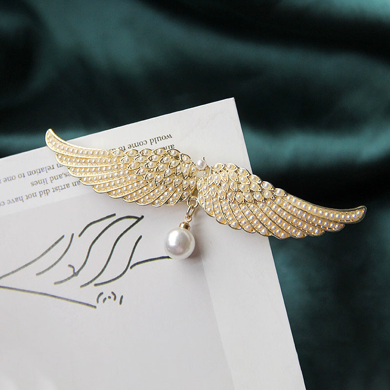 Full Diamond Delicate Hairpin Angel Wings Alloy Top Clip  Duckbill Clip Korean