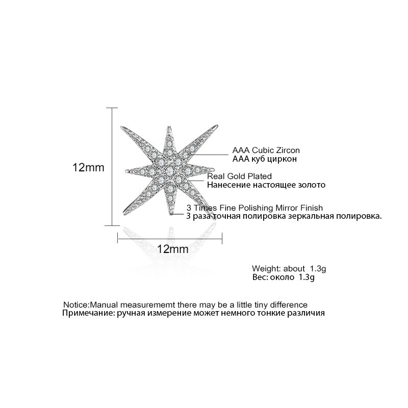 New Style Eight-Pointed Star Zircon