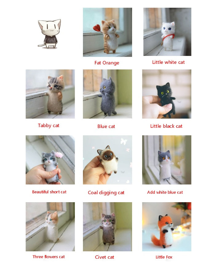 DIY Kitten Wool Felt Material Pack