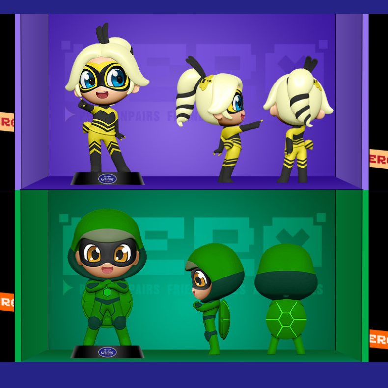 Box of 6 non-repetitive Miraculous: Ladybug & Cat Noir Chibi Figure Blind Box (Official Licensed)