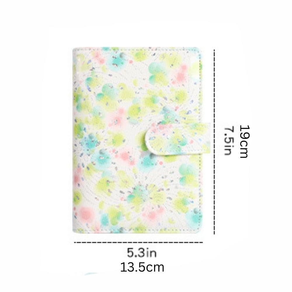 A6 Budget Binder - Floral Pattern with button (4 colors)