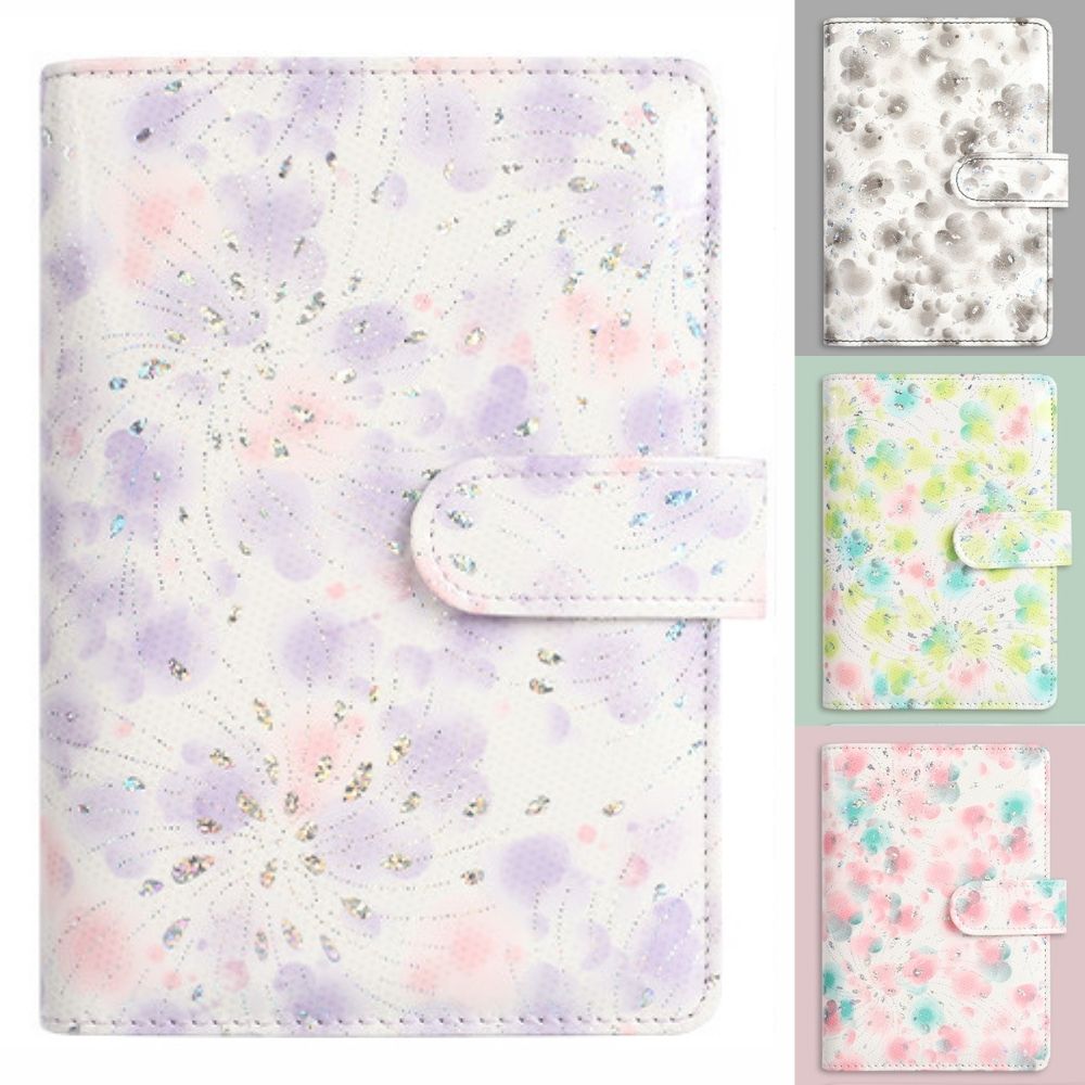 A6 Budget Binder - Floral Pattern with button (4 colors)