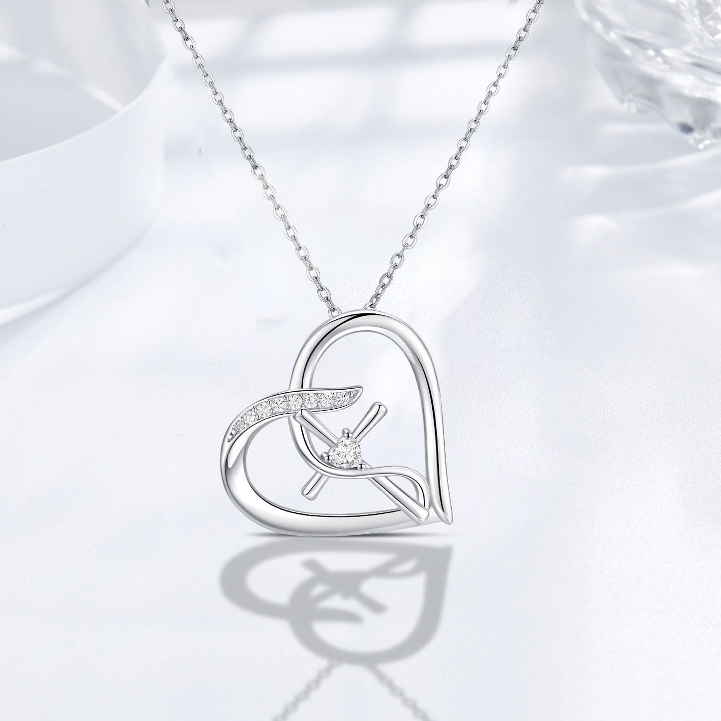 YFN Cross S925 Sterling Silver Love Heart Infinity Faith Necklace (US only)