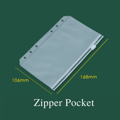 A6 Contents - Zipper Pockets / Card Holder (LOWER PRICE if buy with Budget Binder)