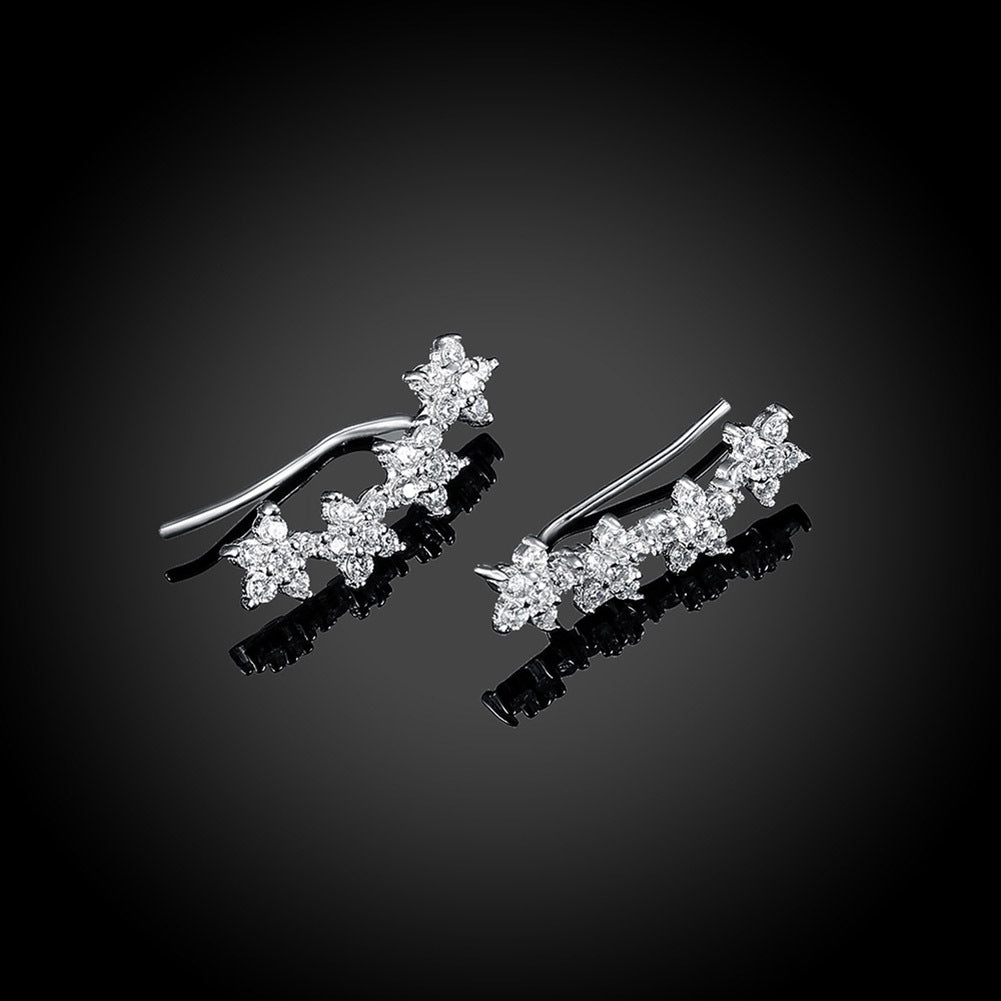 Flower Zircon Stud Earrings