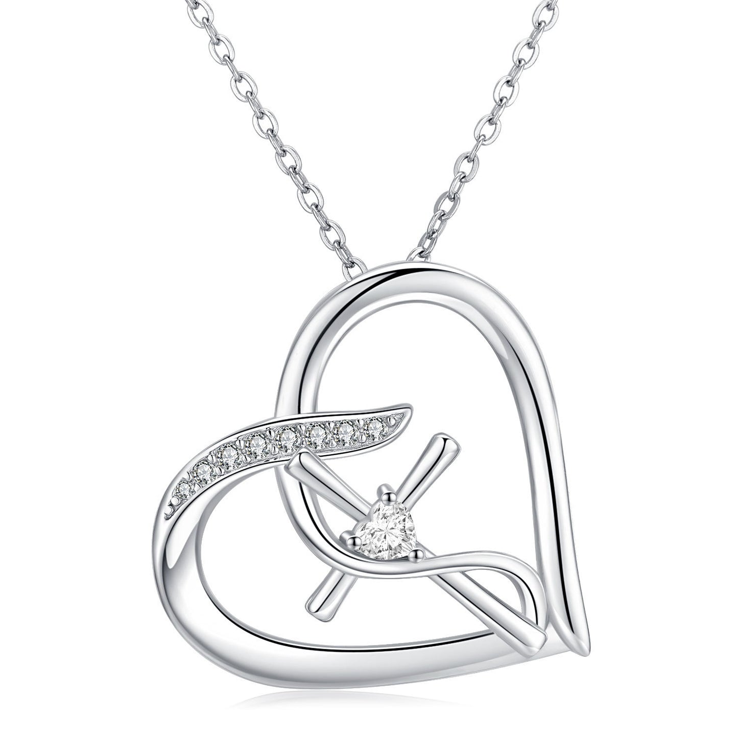 YFN Cross S925 Sterling Silver Love Heart Infinity Faith Necklace (US only)