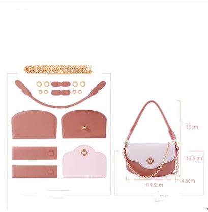 DIY Genuine Leather Handmade Crossbody Shoulder Bag Material Pack