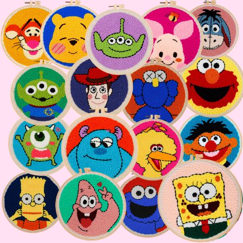 DIY Cartoon Punch Needle Embroidery Material Pack (20% OFF for 2 Packs or more)