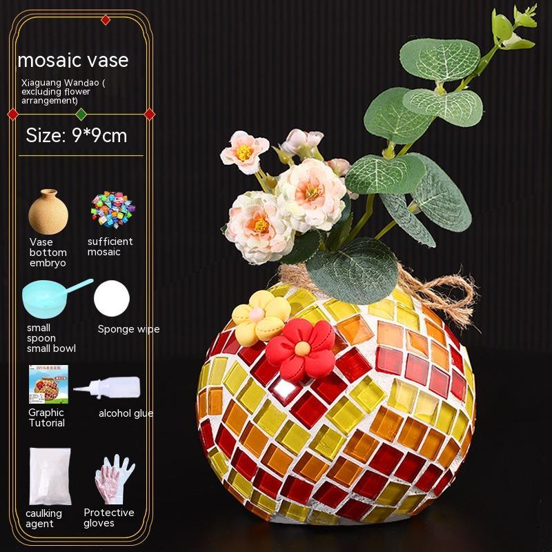 DIY Mosaic Vase Handmade Material Kit (25 Options)