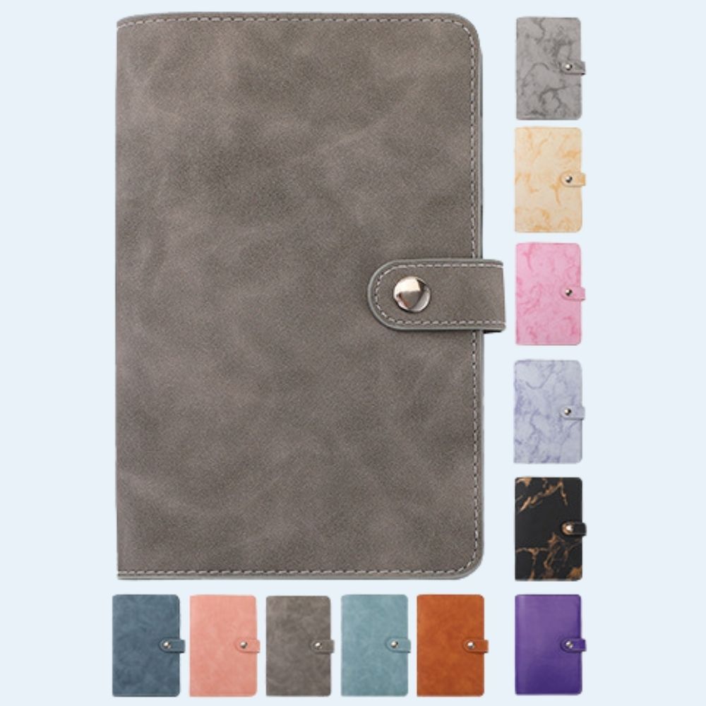 A6 Budget Binder - Marble Color with Button (11 colors)