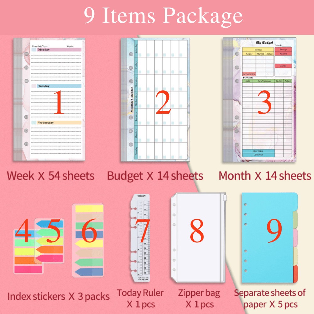 Adding Contents of Budget Binder - Packages/Planners