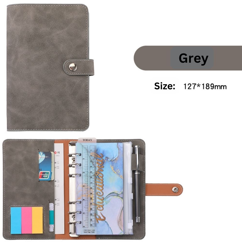 A6 Budget Binder - Marble Color with Button (11 colors)