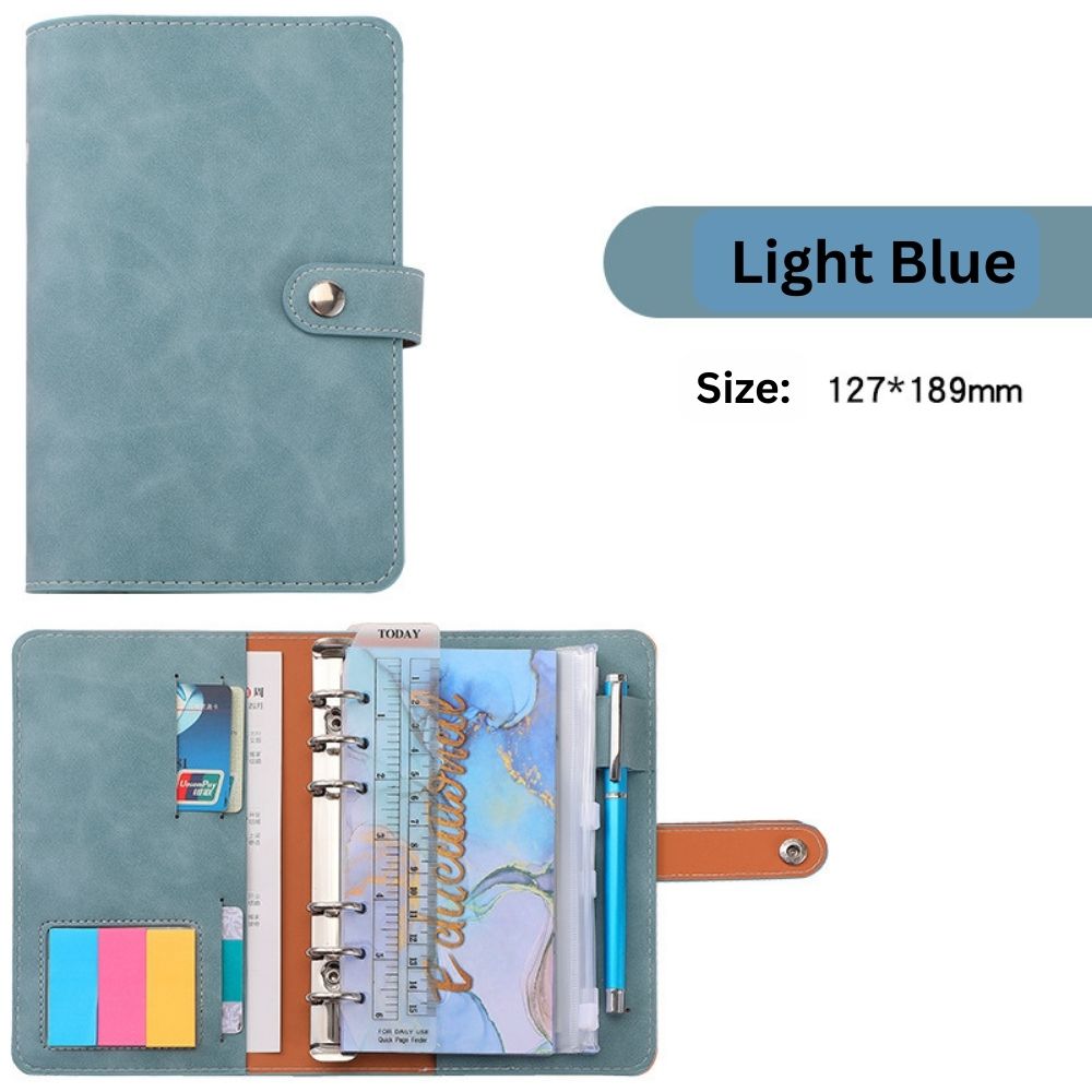 A6 Budget Binder - Marble Color with Button (11 colors)