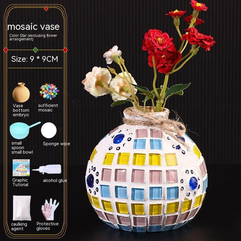 DIY Mosaic Vase Handmade Material Kit (25 Options)