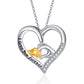 YFN Mother and Child Hands Love Heart Pendant Necklace Jewelry for Women I Love You Forever (US only)