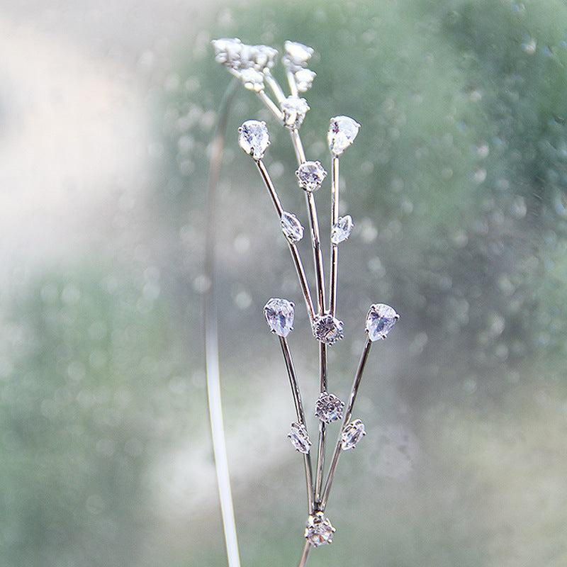 Zircon Willow Branch Rhinestone Thin Headband