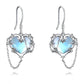 YFN Witches Heart Moonstone Earrings 925 Sterling Silver Jewelry for Women (US only)