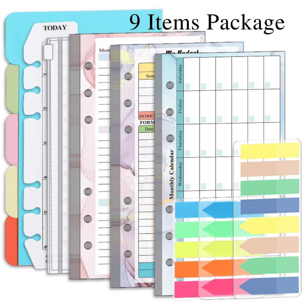 A6 Contents - Packages / Planners (LOWER PRICE if buy with Budget Binder)