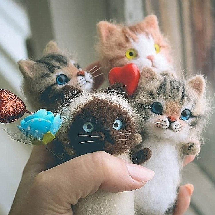 DIY Kitten Wool Felt Material Pack