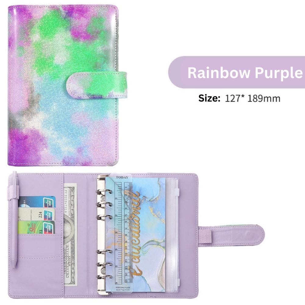 A6 Budget Binder - Rainbow Pattern (5 colors)