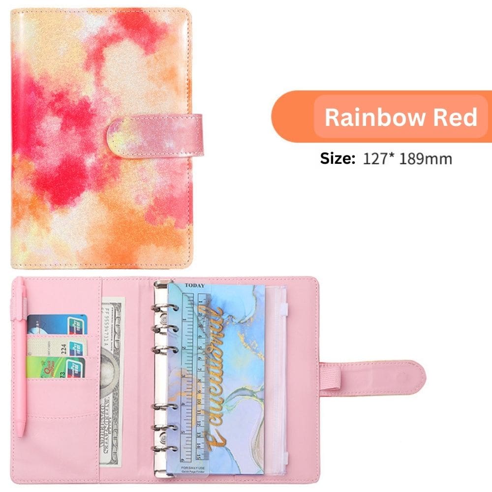 A6 Budget Binder - Rainbow Pattern (5 colors)