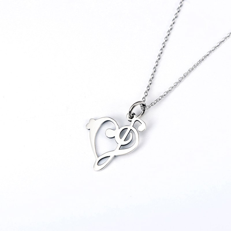 YFN S925 Sterling Silver Music Notes Necklace