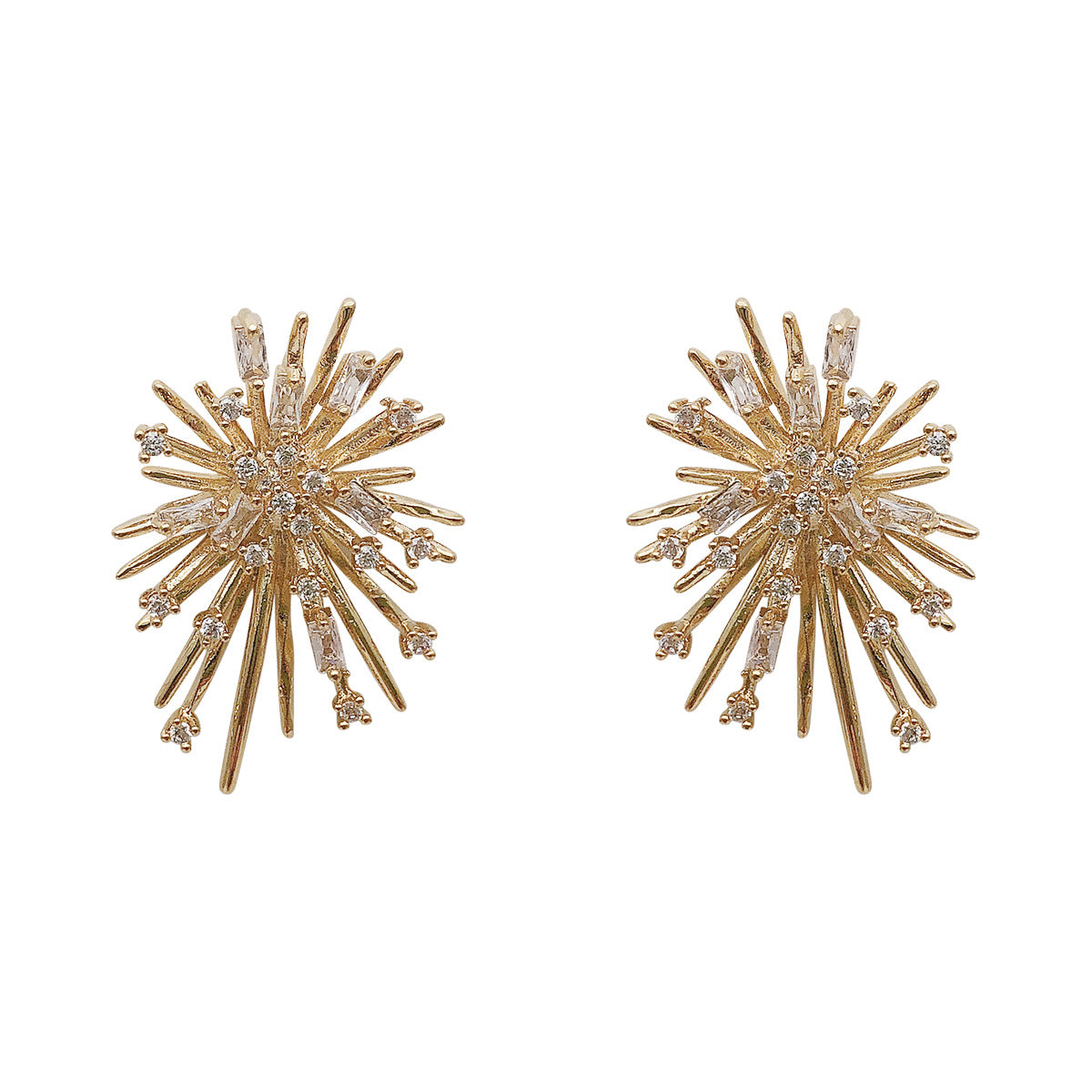 Fireworks Zircon Stud Earrings