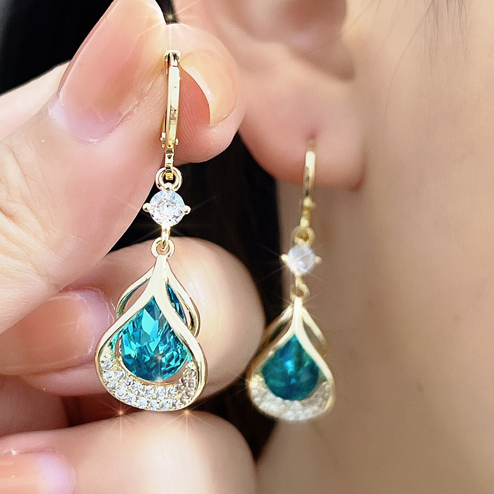 Micro Inlaid Zircon Exquisite Elegant Luxury High-end Earrings