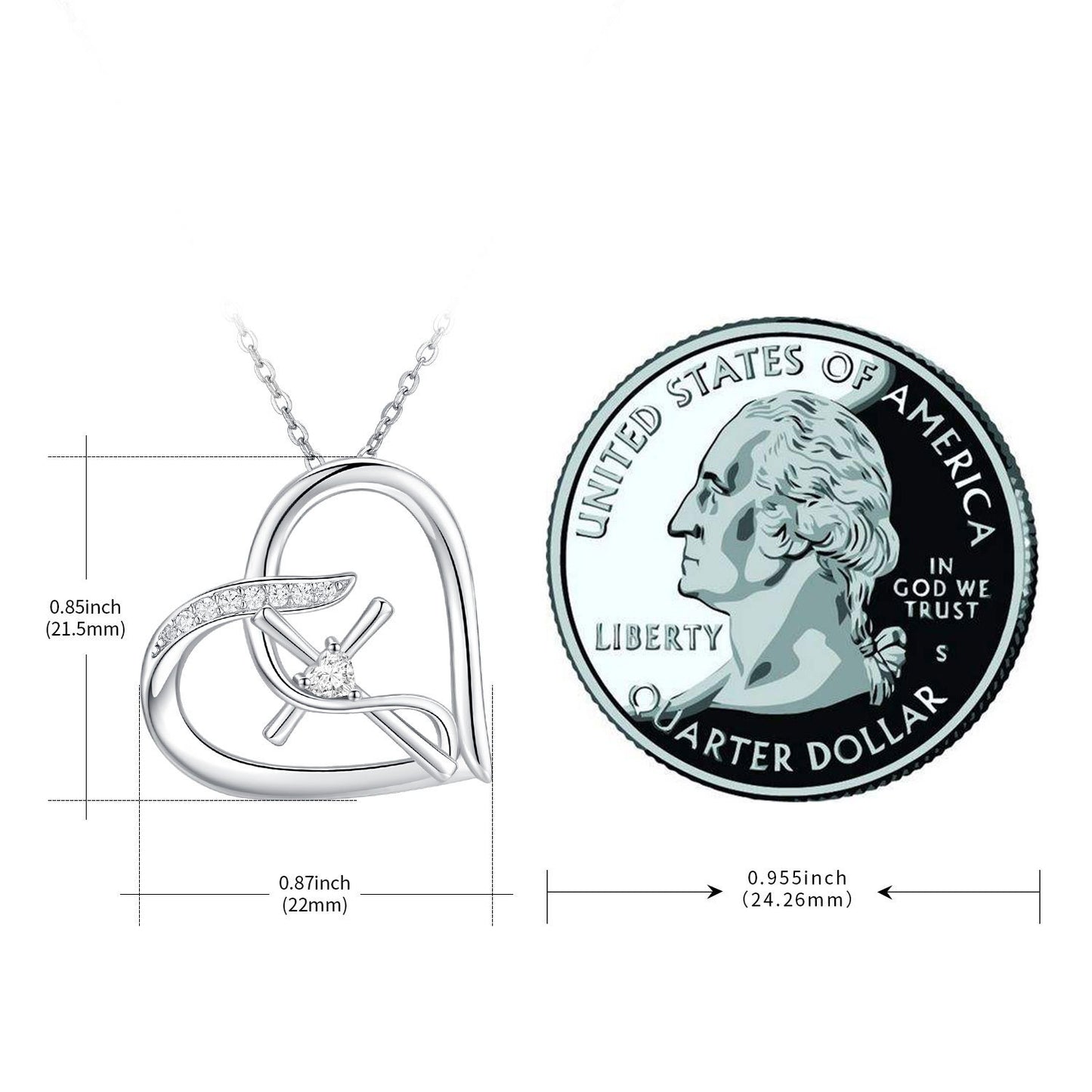 YFN Cross S925 Sterling Silver Love Heart Infinity Faith Necklace (US only)