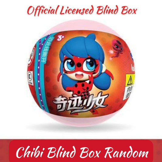 Box of 6 non-repetitive Miraculous: Ladybug & Cat Noir Chibi Figure Blind Box (Official Licensed)