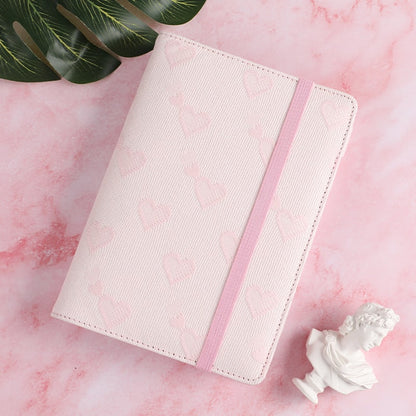 A6 Budget Binder - Heart Pattern with Elastic Band (4 colors)