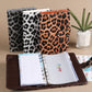 A6 Budget Binder - Leopard Print with Button (4 colors)