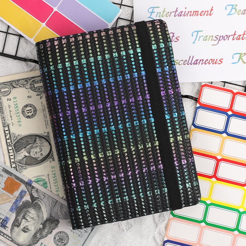 A6 Budget Binder - Gemstone with Elastic Band (3 colors)