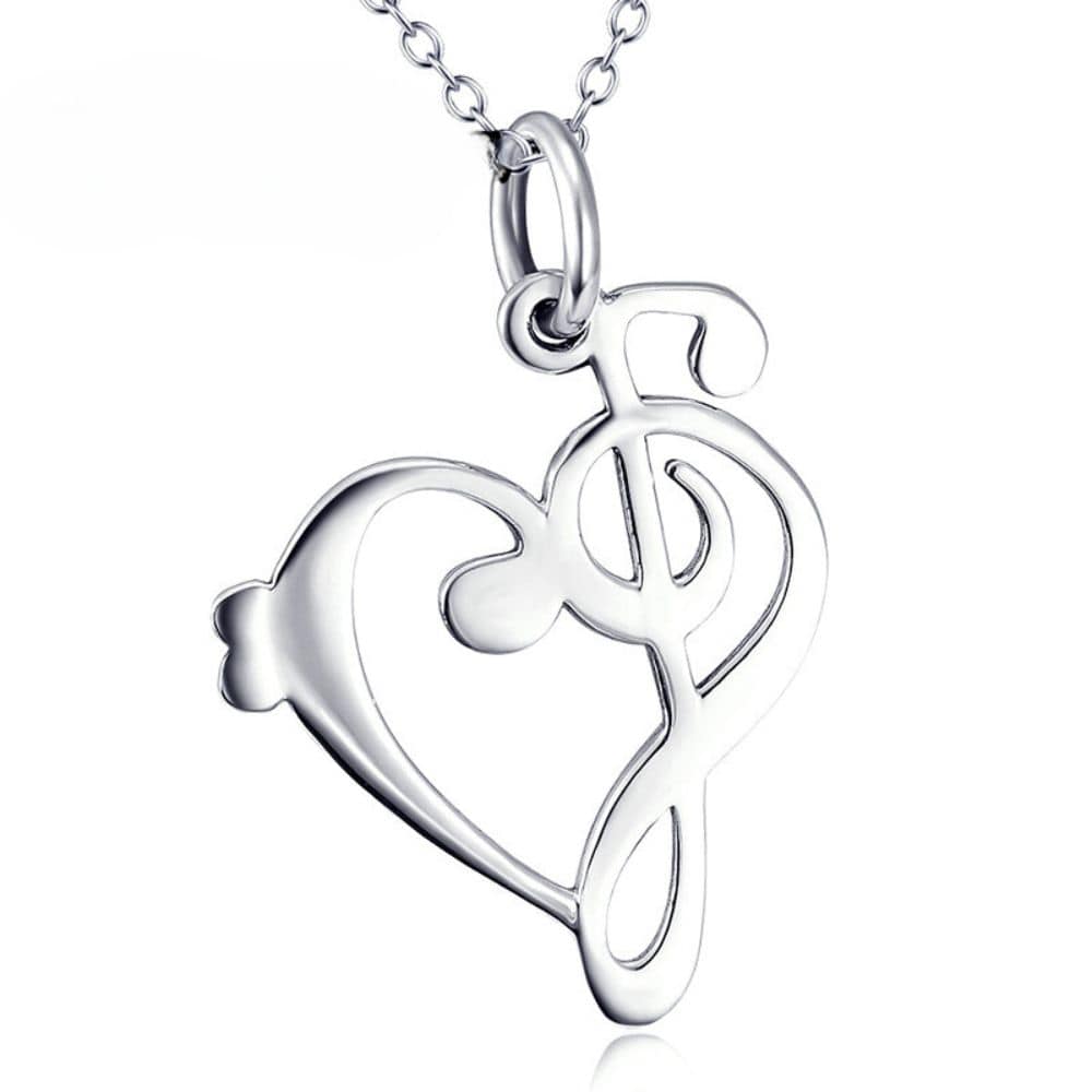 YFN S925 Sterling Silver Music Notes Necklace