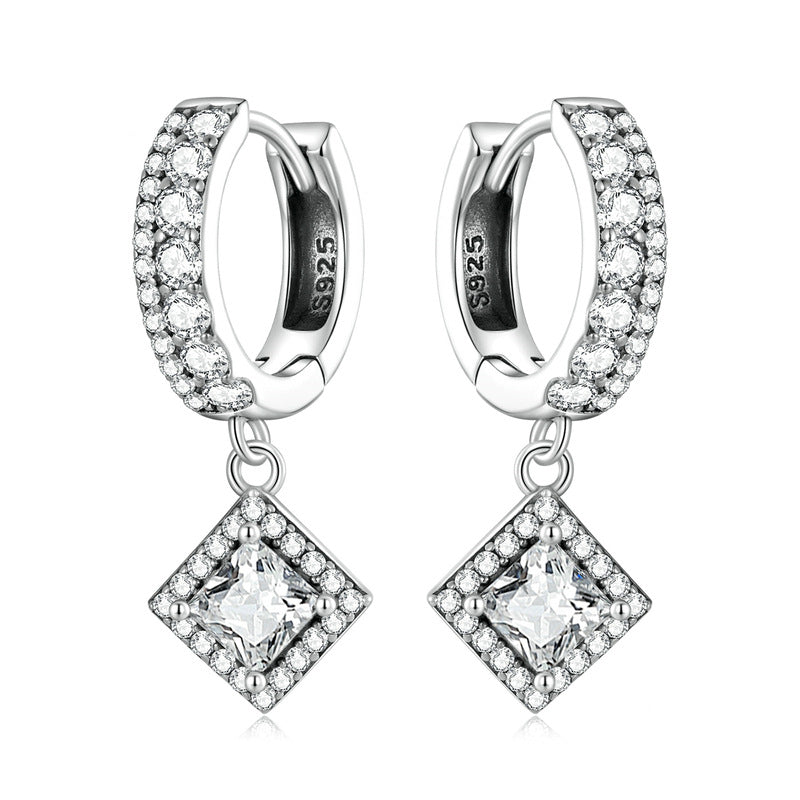 Exquisite Sparkling Zircon Earrings