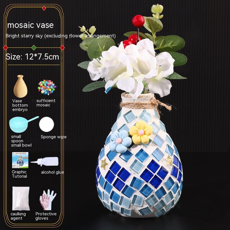 DIY Mosaic Vase Handmade Material Kit (25 Options)