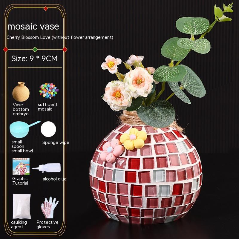 DIY Mosaic Vase Handmade Material Kit (25 Options)