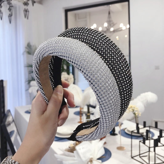 Hair Accessories Headband Alloy Diamond-studded Super Flash Sponge Light Board Headband
